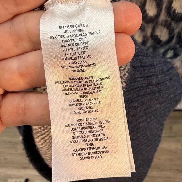 Current Elliott Soft Oversized The Cali Leopard Print Sweater XS NWT - Picture 7 of 7